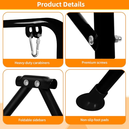 Image of Foldable Swing Stand for Kids, Heavy-Duty Metal Swing Frame for Indoor /Outdoor, Suitable for Most Baby Toddler Swings, Easy to Assemble & Store, Swings not Included