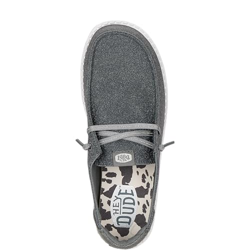 Image of HEYDUDE Women's Wendy Stardust Slip On Loafers | Lightweight Casual Shoes for Travel, Walking & Everyday Style