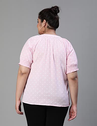 Image of oxolloxo Women Plus Size V- Neck Short Sleeve Top