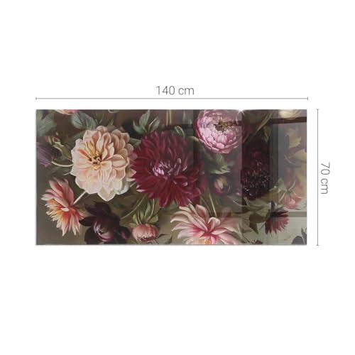 Plaque de sol de cheminée verre 140x70 stop brûlures sol