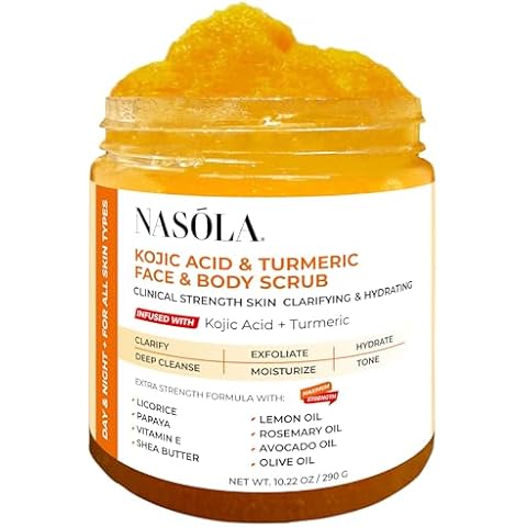 Nasola Kojic Acid Turmeric Face and Body Scrub Cover