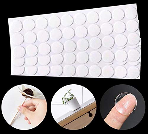 ericotry 180PCS 2cm/0.8 inch Transparent Double-Sided Tape Stickers Round Acrylic No Traces Adhesive Sticker Creative Super Sticky Waterproof Small Stickers for Office Home School