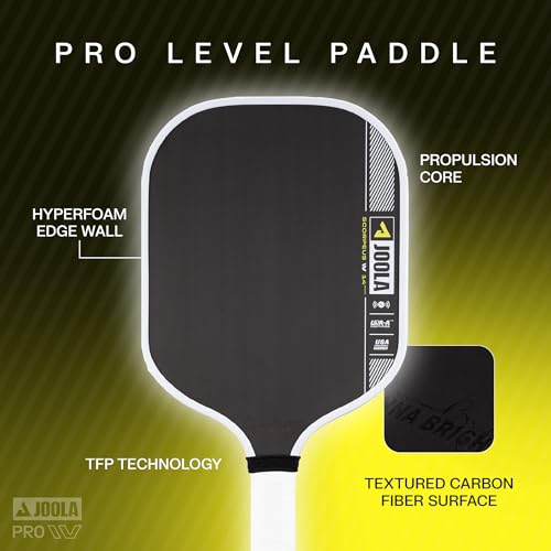 Image of JOOLA Pro IV Pickleball Paddles - Raw Carbon Fiber Surface - Perseus, Hyperion, Scorpeus & Magnus Shapes - 14mm /16mm - Tech Flex Power - Propulsion Core - Wide or Elongated - UPA-A and USAP Approved