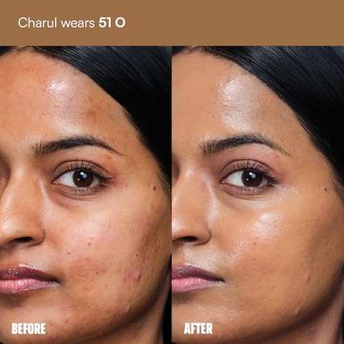 Image of FAE Beauty Face Card 4-in-1 Super Serum Skin Tint | Hydrates, Primes, Provides Coverage & Protects with SPF | Lightweight, Dewy Finish | 30 Shades for Indian Skin Tones | Shade - 51O - Cool Olive