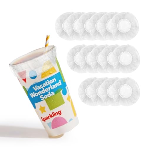 50Pack Reusable Cup Cover – Leak-Proof Lid Alternative for Theme Park Drinks at Disneyland & Disney World and concert– Straw-Friendly, BPA-Free, Fits Most Cup Sizes – Cruise & Family Travel Essentials