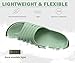 KuaiLu Womens Recovery Sandals Comfortable Plantar Fasciitis Arch Support Ladies Orthopedic Open Toe Slip On Running Sport Walking Slides Thick Athletic Cushion Slippers Summer Sliders Green Size 8