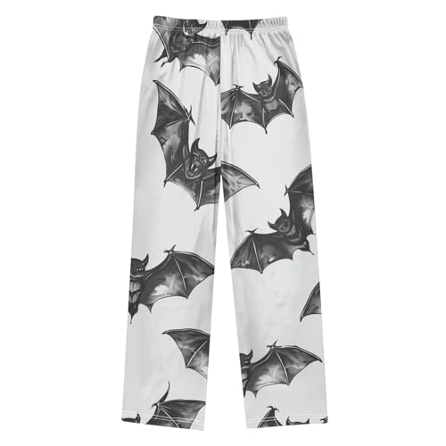 ZZXXB Bat Boys Long Pants Soft Trousers Elastic Waist Kids Lounge Bottoms with Pockets S-XL2