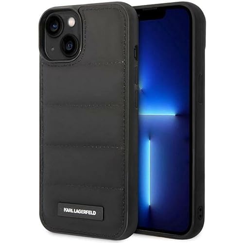 KARL LAGERFELD KLHCP14SPSQAK Coque Rigide pour iPhone 14 6,1" Noir/Logo élongé