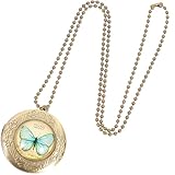 Lurrose Collar Medallón para Mujer, Colgante para Fotos, Joyería Delicada de Aleación Resistente, Diseño Práctico y Creativo, Accesorio Adecuado para Obsequio y Uso Diario