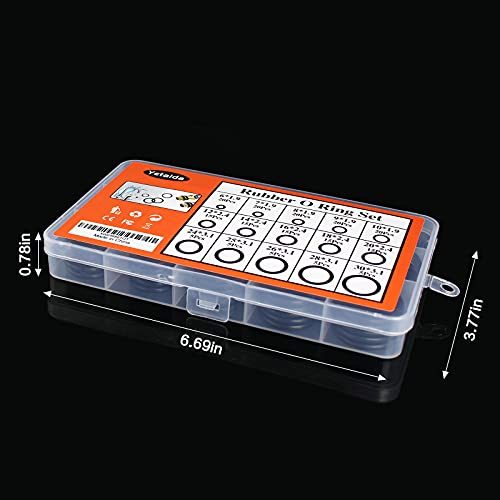 Yetaida 200Pcs Rubber O Ring Set, 15 Sizes 6-30Mm Silicone Washer Gasket Sealing O-Ring Kit, For Plumbing, Automotive And Faucet Repair, Air Or Gas Connections, Resist Oil And Heat O-Rings With Box #TOP2