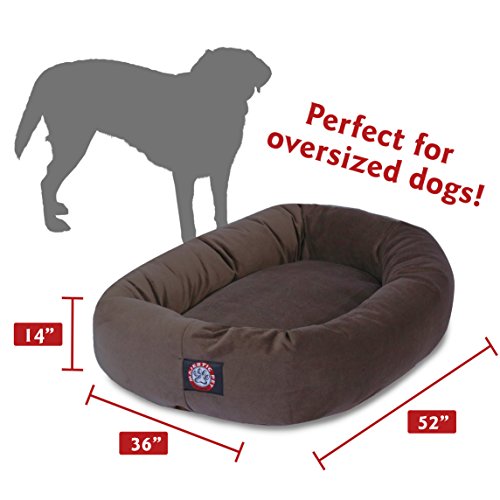 Image of Majestic Pet Villa 40 Inch Shredded Memory Foam Dog Bed for Large Sized Dog 40x29x9 Inch-Orthopedic Pet Bed with Removable Washable Cover-Washable Large Puppy Mat with Head Support-Azure