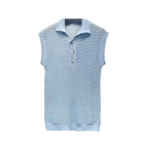 Men’s Loose Knitted Sweater Vest Solid Color Sleeveless Lightweight Casual Comfort Warm Tank Tops