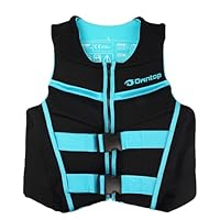 Owntop Schwimmhilfe für Jugend Kinder, verstellbare Auftriebsweste Unisex, Schwimmweste mit Sicherheitsverschlüsse zum SUP Kajakfahren Angeln Segeln (Schwarz, L)