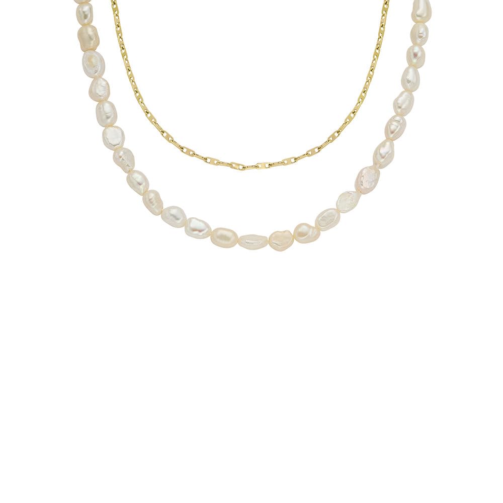 Fossil JF04728710 Women's Necklace Heritage Gold Stainless Steel, Length: 406mm+50mm, Width: 4.5mm, Height: 4mm, Stainless Steel, No Gemstone