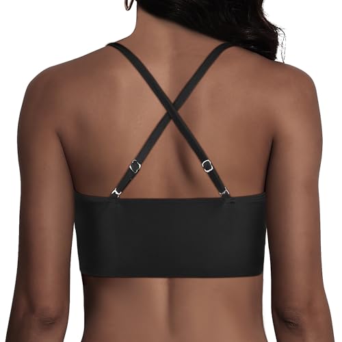 Hilor Women's Push Up Bikini Tops Underwire Swimsuit Top Sexy V Neck Bikini Bathing Suit Swim Tops4