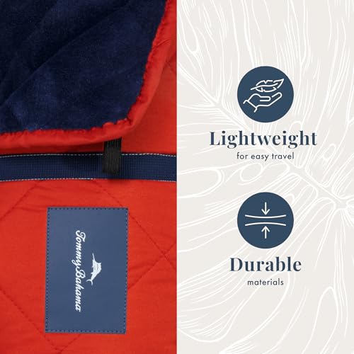 Image of Tommy Bahama 50 inch x 70 inch Waterproof Picnic Blanket, Patriotic USA