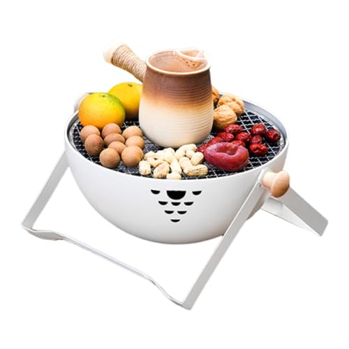 Barbacoa de carbón vegetal | Barbacoa plegable portátil con mango de protección contra el calor | Barbacoa de carbón vegetal con mango de protección contra el calor | Para mesa al aire libre Jardín