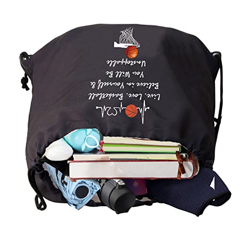 Basketball Drawstring Bag Basketball Player Gifts Live Love Basketball Sport Pack Cinch Sack Basketball Team Gift - Image 6