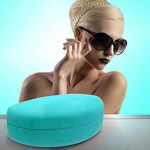 Image of MyEyeglassCase - Large Sunglasses Case - Glasses Holder with Pouch & Cloth - Eyeglass Hard shell Medium - Extra Large frames