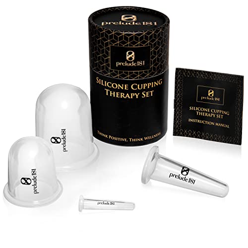 Silicone Cupping Therapy Set - Stylish Cupping Massage Sets for Body, Face and Neck - Facial Anti-Aging Suction Cups - Body Cupping for Cellulite Reduction, Skin Tightening