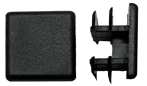 Image of Protection Force 7 /8 inch 22mm (Pack of 10) Square OD Tubing Plastic Insert Plug, Tubing Post End Cap, Chair Glide