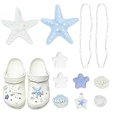 NYVOR 11 Stück Schuh Charms, Abnehmbare Anstecker Glitzer Schuhanstecker, Sommerfrische Strandschuh Dekorationen, Shoe Charms Schuhanhänger, Schuh Dekoration Zubehör für Frauen Mädchen Jungen Kinder
