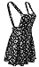 CutiePlusU Women's Suspender Dress Adjustable Suspenders Skirt- Underwater Paradise Black M
