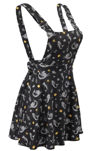 Image of CutiePlusU Women's Suspender Dress Adjustable Suspenders Skirt Cartoon Printed Overalls