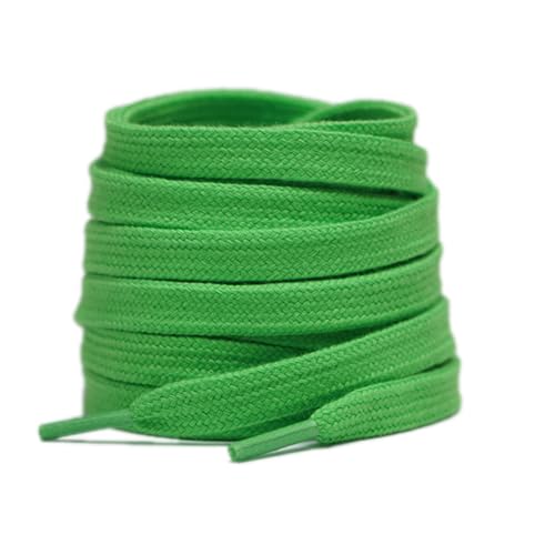 XIANMY Cordones planos para zapatos de 8 mm, reemplazos de cordones deportivos para tenis, zapatos deportivos, zapatos casuales, botas, 160 cm, Green, 160