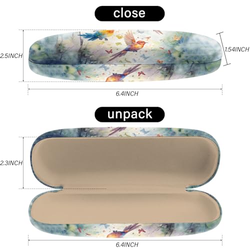 Image of Eyeglasses Case Hard Shell Protective Case for Glasses Eyeglass Box with Cleaning Cloth for Boys Men Man Cute Aesthetic