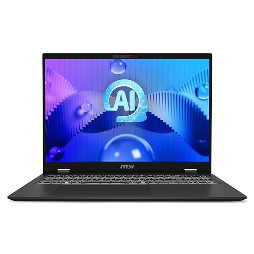 MSI Prestige 16 AI Studio B1VEG-046FR Intel Core Ultra 7 155H Ordinateur Portable 40,6 cm (16 Zoll) Quad HD+ 32 Go LPDDR5-SDRAM 1 auf SSD NVIDIA GeForce RTX 4050 Wi-Fi 7 (802.11be) Windows 11 Pro Gris