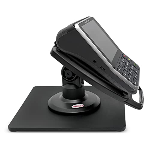 Base soporte para terminal Verifone V200/V400 con placa negra miniatura 7