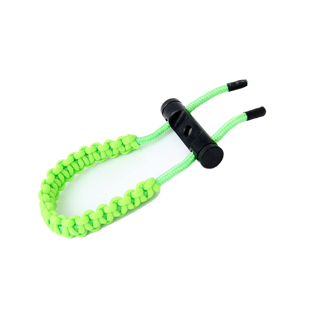 SPG Bow Wrist Sling Braided Archery Adjustable Bow Strap Wrist Sling for Compound Bow Hunting Accessories - Seven colors are available (Green)