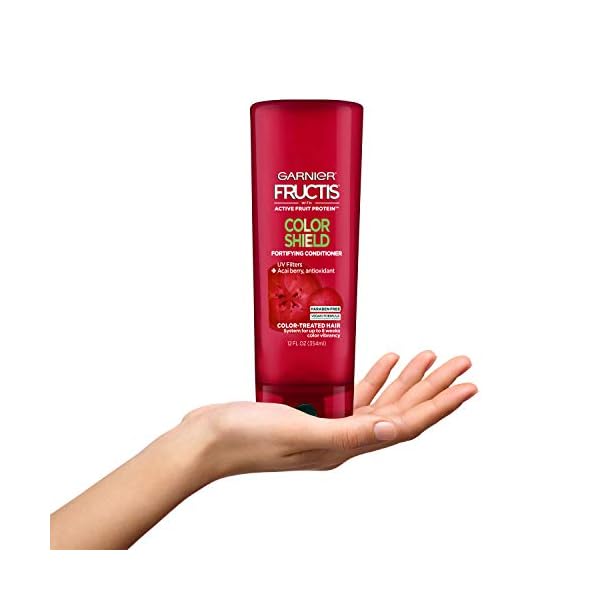 Garnier-Fructis-Color-Shield-Conditioner-Color-Treated-Hair-12-fl-oz Garnier Fructis Color Shield Anti-Fade Conditioner for Color Treated Hair, 12 Fl Oz, 1 Count (Packaging May Vary)