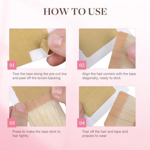 goo goo hair extension tape double sided adhesive replacement tape professional strong tapes for tape in hair extensions 72pcs 16  03inch per piece