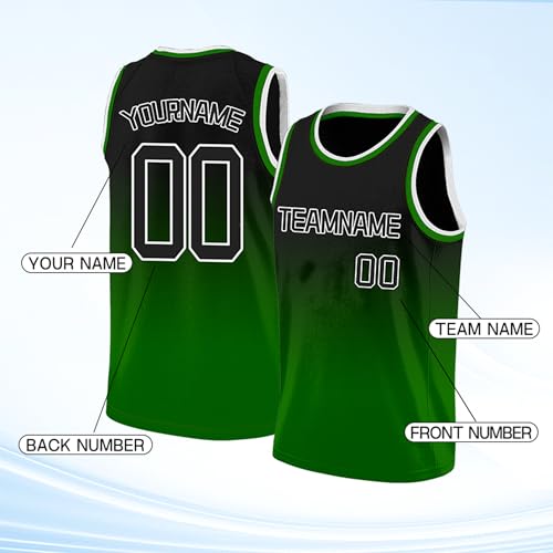 Image of Custom Basketball Jersey for Men - Personalized Name & Number, Embroidered or Printed, Athletic Shirt for Kids, Boys & Youth
