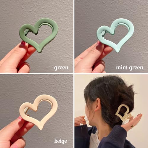 Pinzas para cabello en forma de corazón 3 piezas miniatura 2