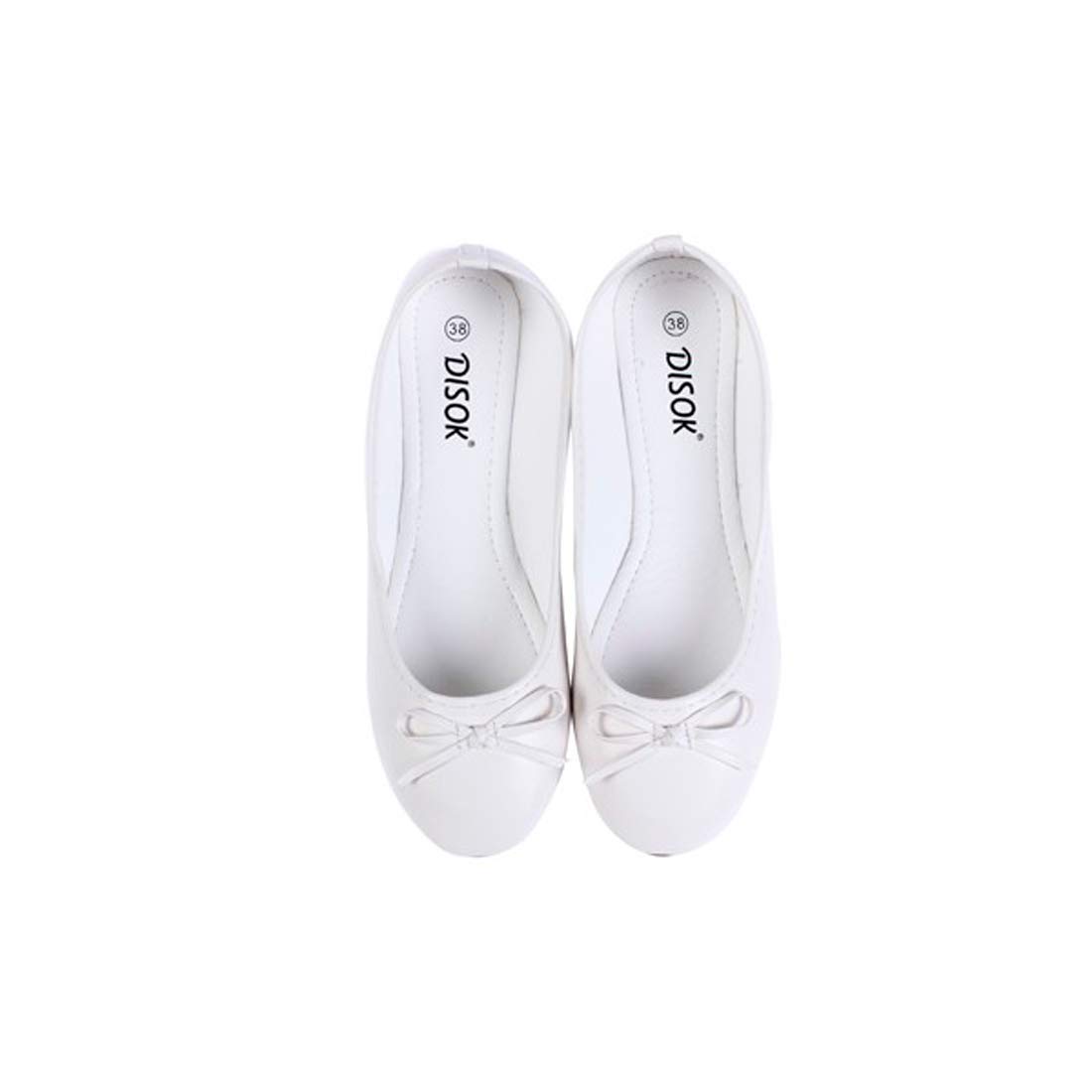 DISOK Bailarinas Manoletinas Wedding Talla-S Blanca - Bailarinas Baratas Bodas