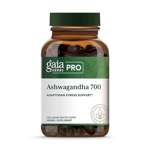 Gaia Herbs PRO Ashwagandha 700 - Healthy Immune Support Supplement* - Single-Herb Formula with Organic Ashwagandha - Vegan Gluten-Free Soy-Free - 120 Liquid Phyto-Caps (60 Servings)