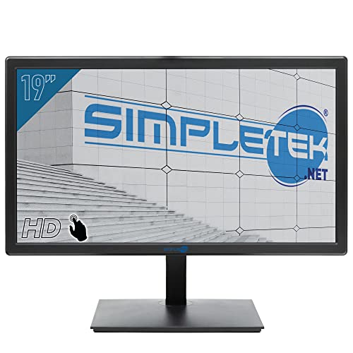 SIMPLETEK - Monitor Touchscreen Capacitivo 19 pollici HD+ | HDMI, VGA | Speaker integrati | VESA 75x75 mm