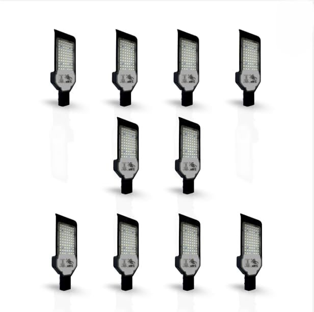 Image of D'Mak LED Street Light White Focus with Lens Waterproof IP65 for Outdoor Purposes (Pack of 10, 50W LED Street Light)