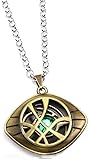 DUOSHIDA Doctor Strange Necklace Eye of Agamotto Costume Prop Stone Pendant (nl005390) (Antique Bronze)