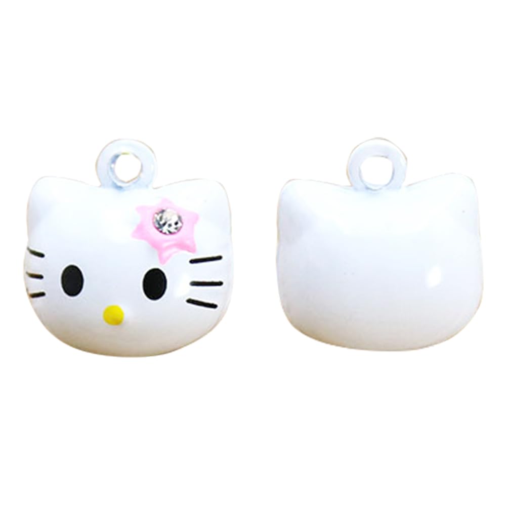 sailorsunny 5 Pieces Mini Sound Metal Anime Bell Charms Cute Cartoon Pendant Funny Bell Pendant Charms For Making Jewelry Crafts