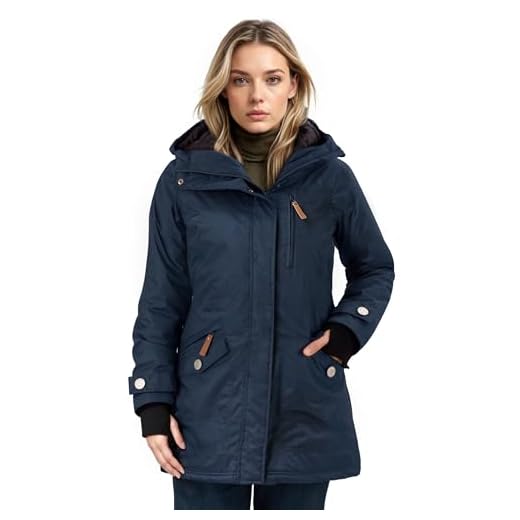 berydale Damen Funktions-Parka mit Thermo-Wattierung gegen Kälte, wasser- und winddicht, atmungsaktiv, mit Kapuze und Daumenschlaufen