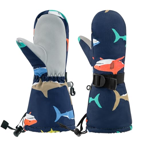 Image of BAVST Winter Kids Waterproof Gloves for Boys Girls Snow Ski Toddler Baby Mittens Outdoor for Infant Teens 1-5T