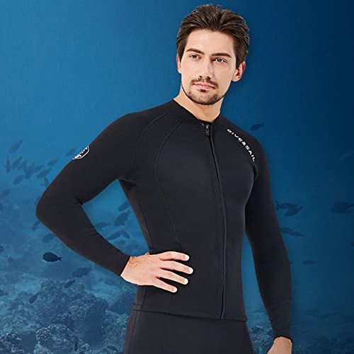 Traje de neopreno XIXIAN para hombre y mujer de 2mm con cremallera frontal, manga larga, para buceo, snorkel, surf, natación miniatura 4