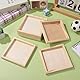 VANZACK 6 StüCk Holztablett Quadratisch 12X12Cm - Praktische AufbewahrungslöSung FüR Hexaeder-Puzzle Bastelbedarf Und Schmuck Naturholz FüR Kinder Und Kreative Projekte