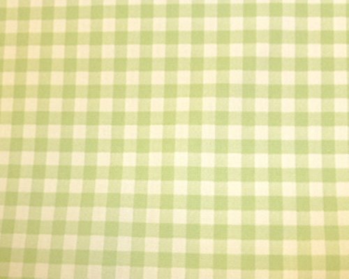 手芸のいとや 生地 広幅 ギンガムチェック ブロード 約8mm角 グリーン 生地幅-約110cm×1m 綿100% 手芸・ハンドメイド用品