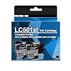 LC501XL Ink Cartridges Black High Yield Compatible for Brother LC501XL Ink for MFC-J1260DW, MFC-J1360DW, MFC-J1410DW (2Packs,with Chip)