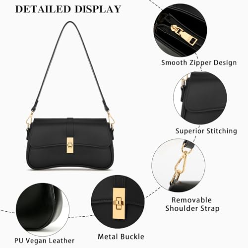 Image of KKXIU Shoulder Bag for Women Small Clutch Purses Cute Hobo Handbag Trendy Underarm Bag